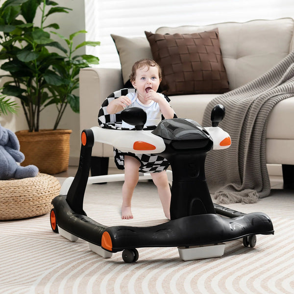 2 - In - 1 Baby Walker Foldable Activity Push Walker W/ Adjustable Height - Baby Sessions