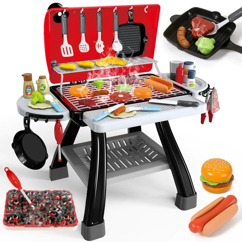 35 - Piece BBQ Grill Playset with Realistic Sounds & Smoke - Baby Sessions