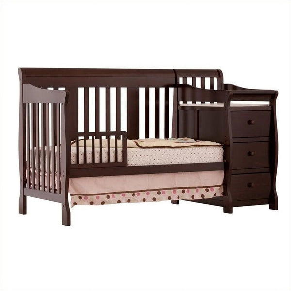 4 - In - 1 Crib and Changer Combo in Espresso - Baby Sessions