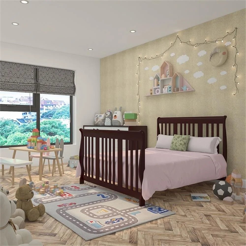 4 - In - 1 Crib and Changer Combo in Espresso - Baby Sessions