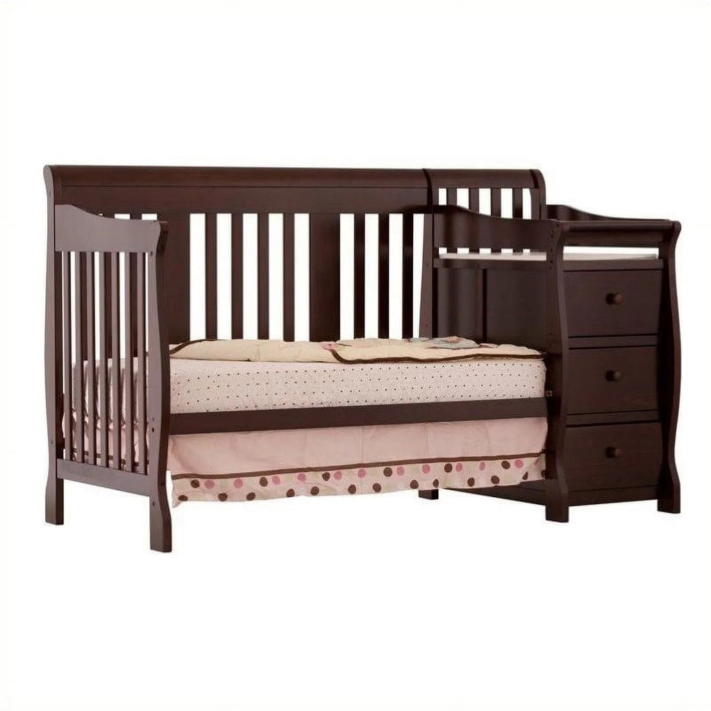 4 - In - 1 Crib and Changer Combo in Espresso - Baby Sessions