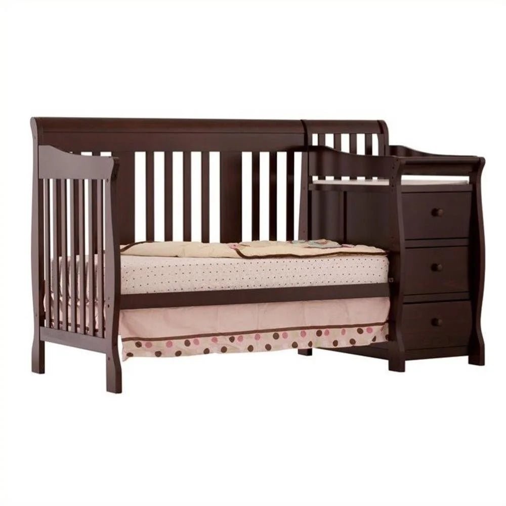 4 - In - 1 Crib and Changer Combo in Espresso - Baby Sessions