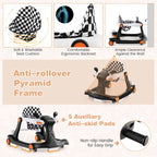 2-In-1 Baby Walker Foldable Activity Push Walker W/ Adjustable Height