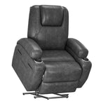 Power Lift Recliner Chair Massage Designed Leathaire Fabric Single Sofa Specifically for Nursing,Black