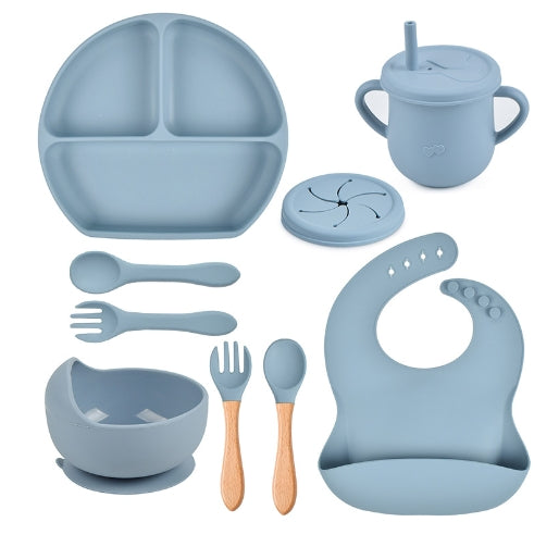 5Pcs Set Silicone Children Tableware