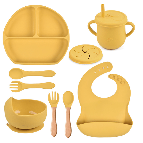 5Pcs Set Silicone Children Tableware - Baby Sessions