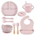 5Pcs Set Silicone Children Tableware - Baby Sessions