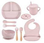 5Pcs Set Silicone Children Tableware - Baby Sessions