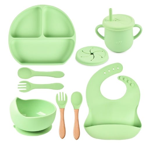 5Pcs Set Silicone Children Tableware - Baby Sessions
