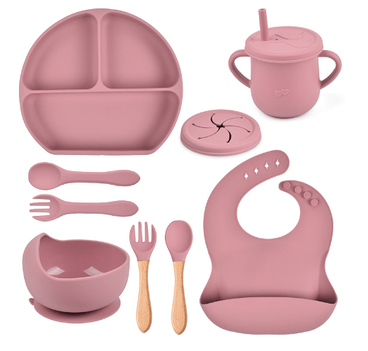 5Pcs Set Silicone Children Tableware - Baby Sessions