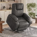 Power Lift Recliner Chair Massage Designed Leathaire Fabric Single Sofa Specifically for Nursing,Black