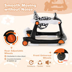 2-In-1 Baby Walker Foldable Activity Push Walker W/ Adjustable Height