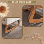 Beige Linen Nursery Rocking Chair