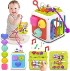 Byseng 7 - In - 1 Baby Activity Cube, Shape Sorter, Xylophone Toy for 6 - 12 Months - Baby Sessions
