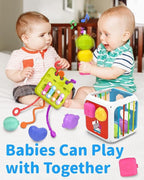 Byseng 7 - In - 1 Baby Activity Cube, Shape Sorter, Xylophone Toy for 6 - 12 Months - Baby Sessions