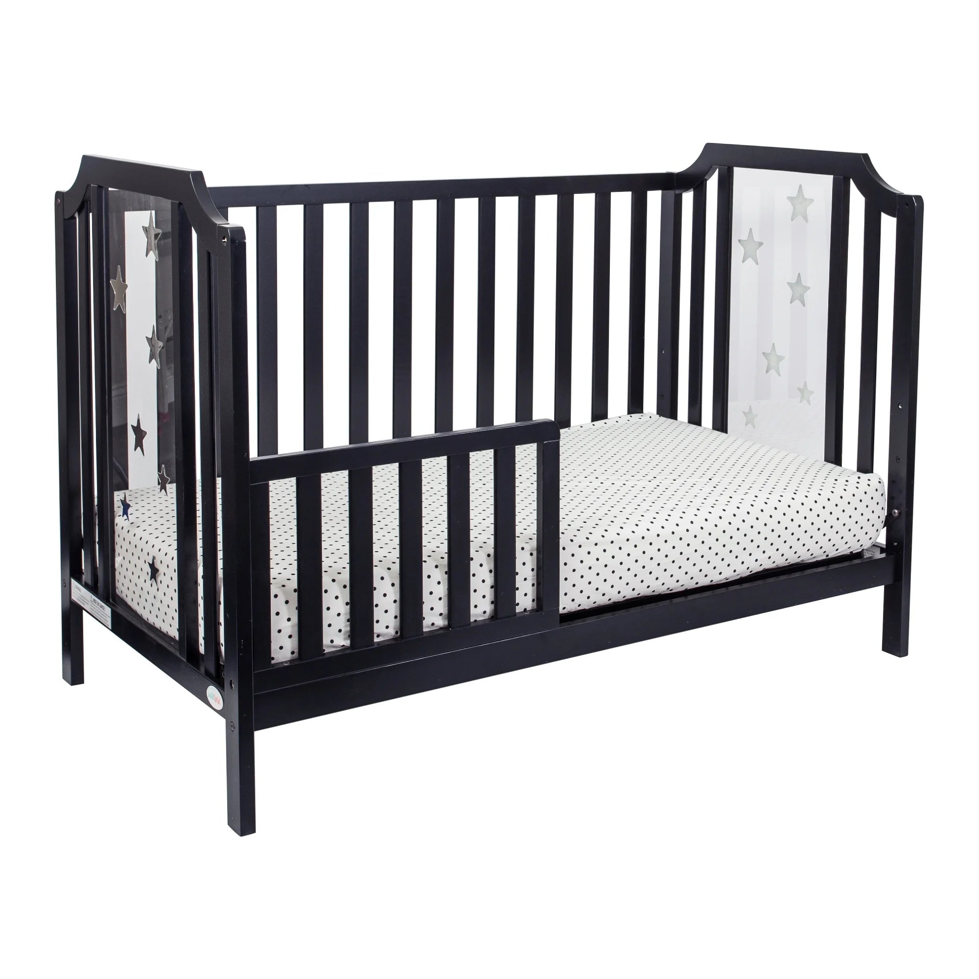 Celeste 3 - In - 1 Convertible Island Crib, Black - Baby Sessions