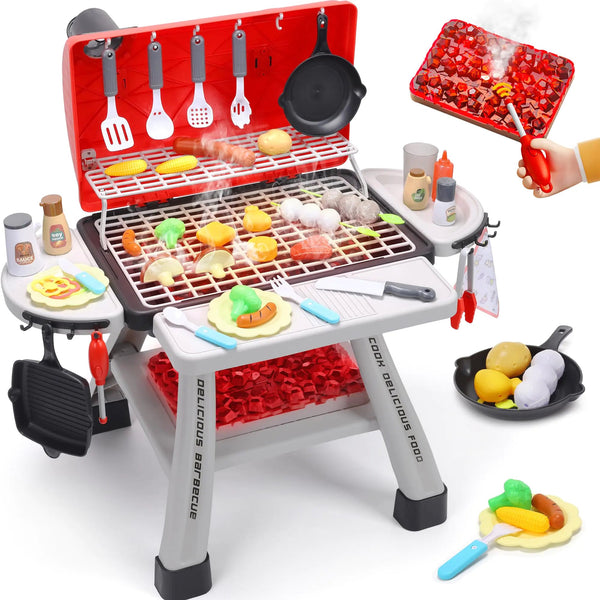 CUTE STONE Kids BBQ Grill Playset With Realistic Smoke - Baby Sessions