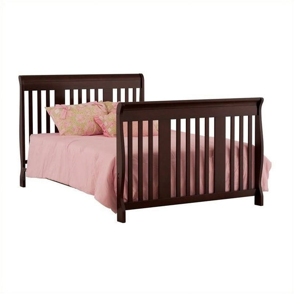 4-In-1 Crib and Changer Combo in Espresso
