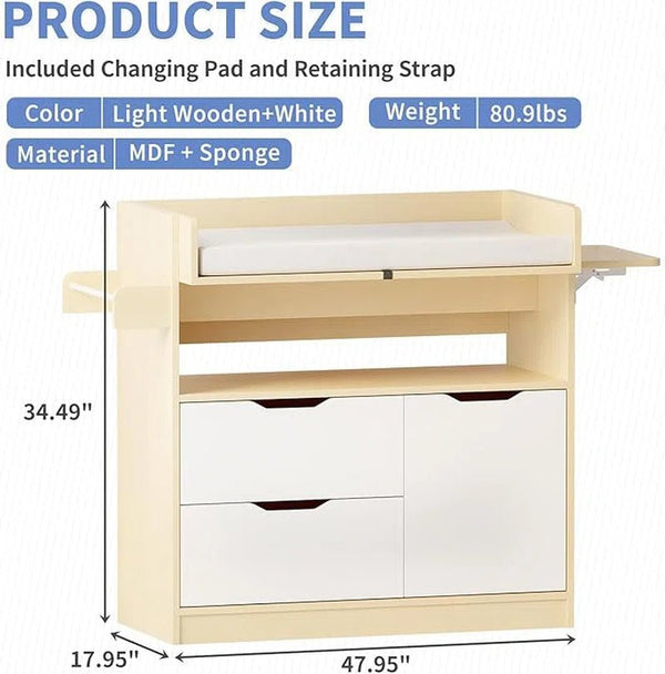 Ebern Designs 4 - in - 1 Changing Table Dresser - Baby Sessions
