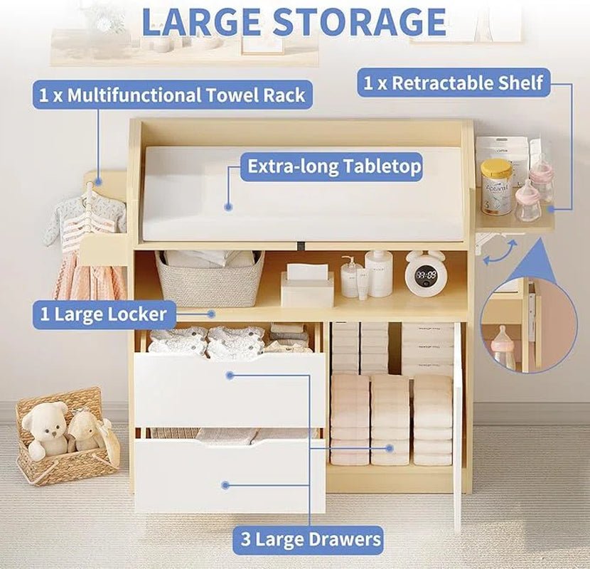 Ebern Designs 4 - in - 1 Changing Table Dresser - Baby Sessions