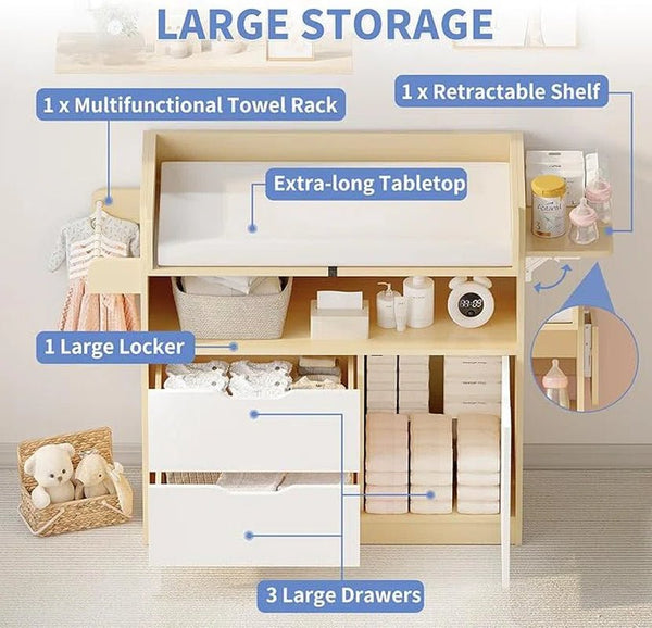 Ebern Designs 4 - in - 1 Changing Table Dresser - Baby Sessions