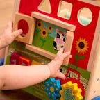 Farm Footsteps Wooden Activity Walker 19.61 in with 3 Shapes, Baby and Toddler Toys - Baby Sessions