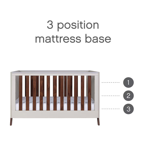 Fuori 4 Piece Nursery Set, Sand & Walnut - Baby Sessions
