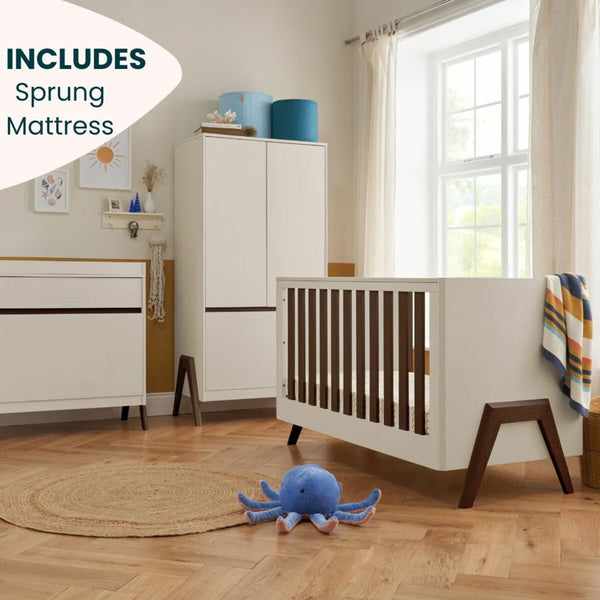 Fuori 4 Piece Nursery Set, Sand & Walnut - Baby Sessions