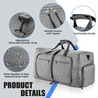 Gray 40L Duffle for Family Adventures - Baby Sessions