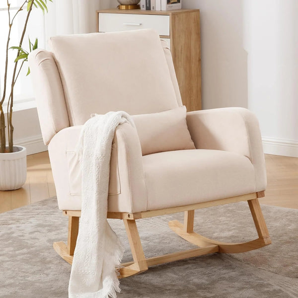 HCHAIRH Upholstered Nursery Rocking Chair - Baby Sessions
