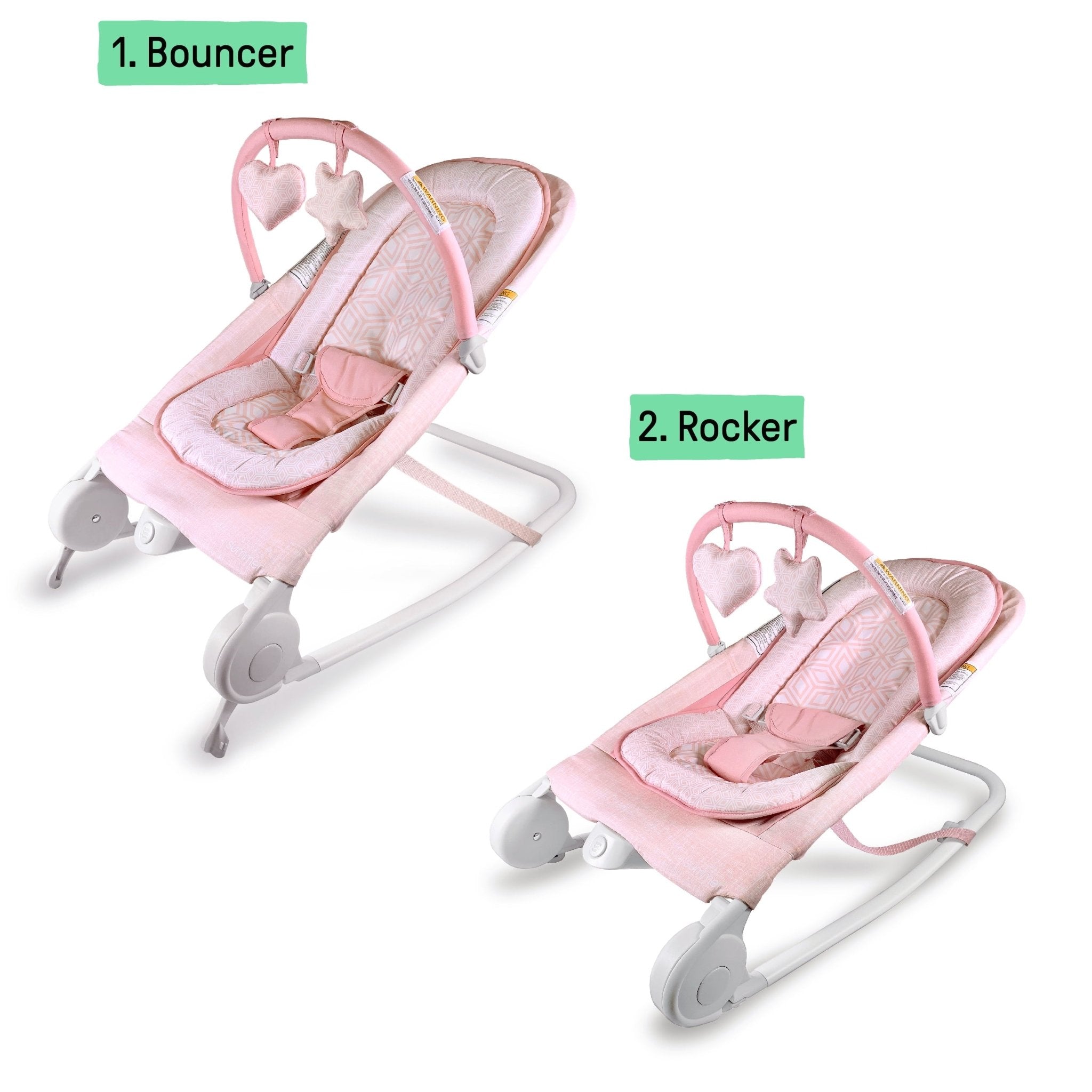 Ingenuity Portable Baby Bouncer (Pink) - Baby Sessions