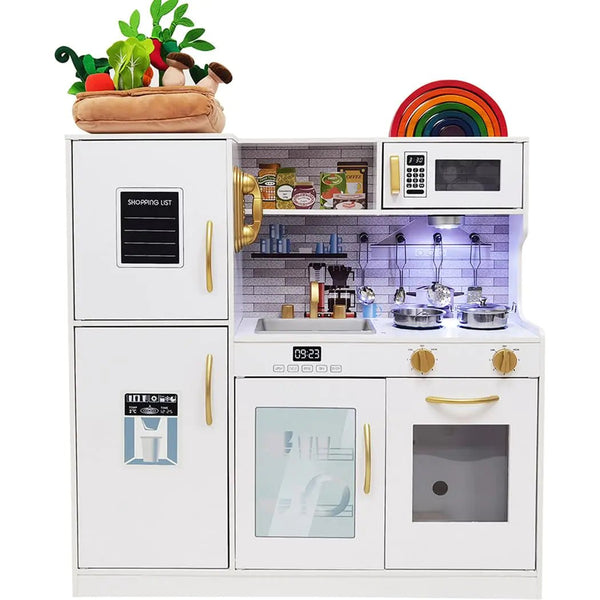 Kids' Interactive Wooden Kitchen Playset - Baby Sessions