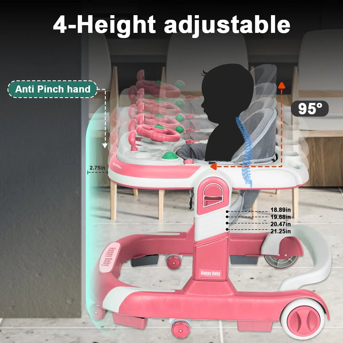 Multi - Mode Baby Walker with Music & Lights - Baby Sessions