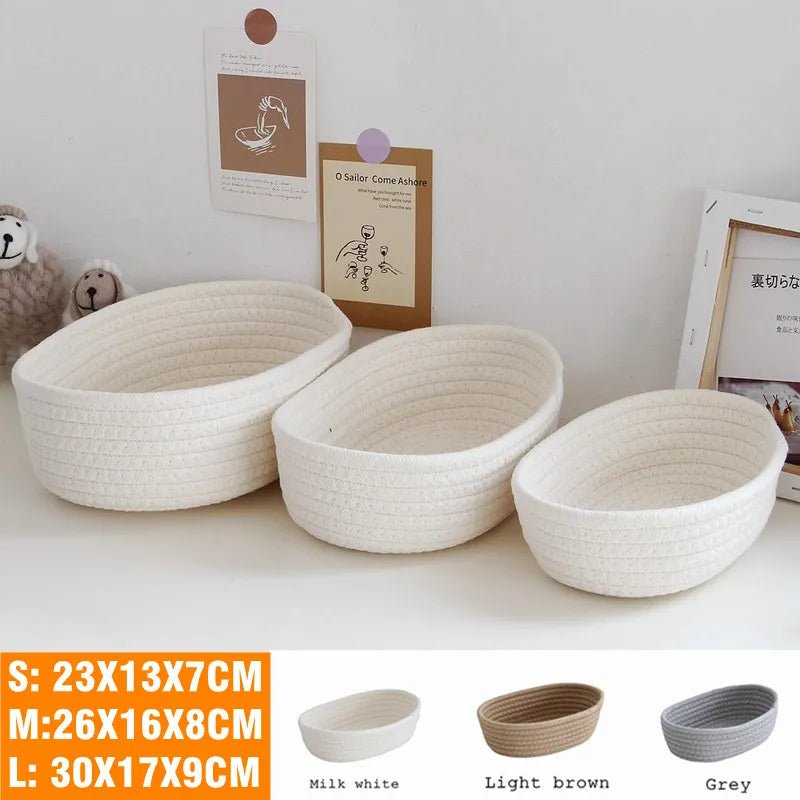 Nordic Cotton Rope Storage Baskets - Baby Sessions