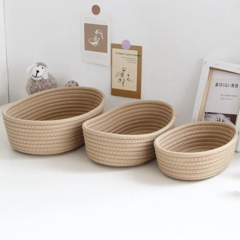 Nordic Cotton Rope Storage Baskets - Baby Sessions
