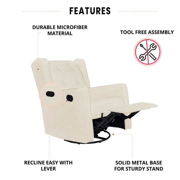 Parkhur Swivel Glider & Recliner - Baby Sessions