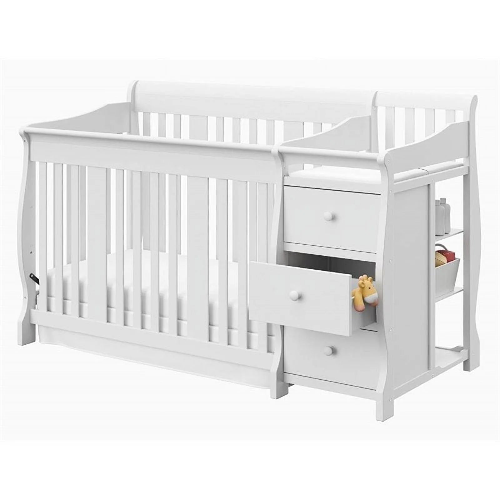 Pemberly Row 4 - in - 1 Crib & Changer Set in White - Baby Sessions