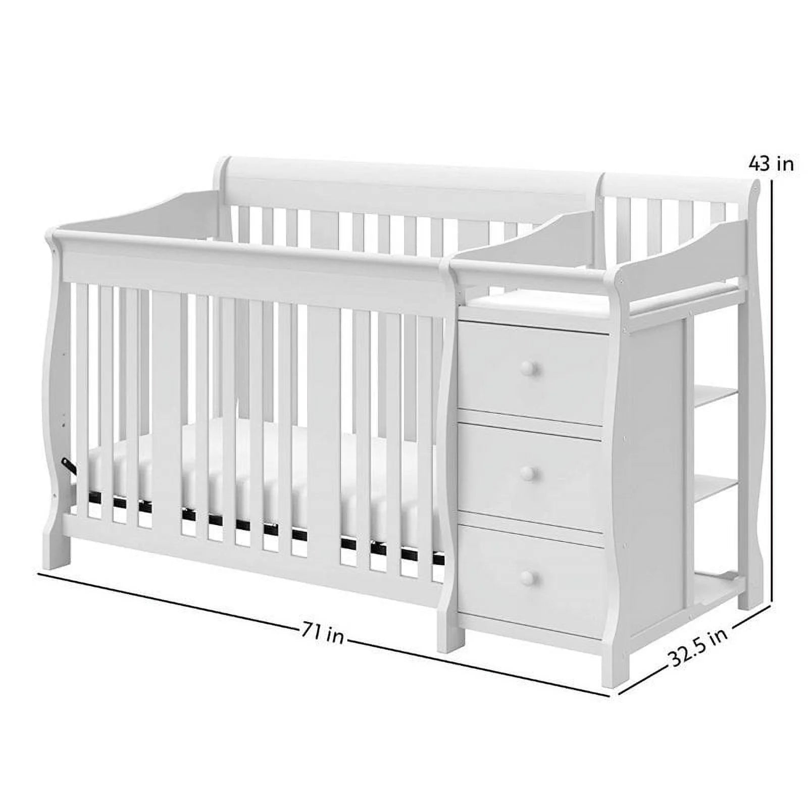 Pemberly Row 4 - in - 1 Crib & Changer Set in White - Baby Sessions
