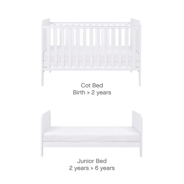 Rio Cot Bed with Mattress and Cot Top Changer - Baby Sessions