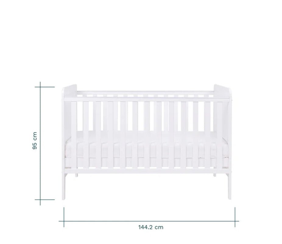 Rio Cot Bed with Mattress and Cot Top Changer - Baby Sessions