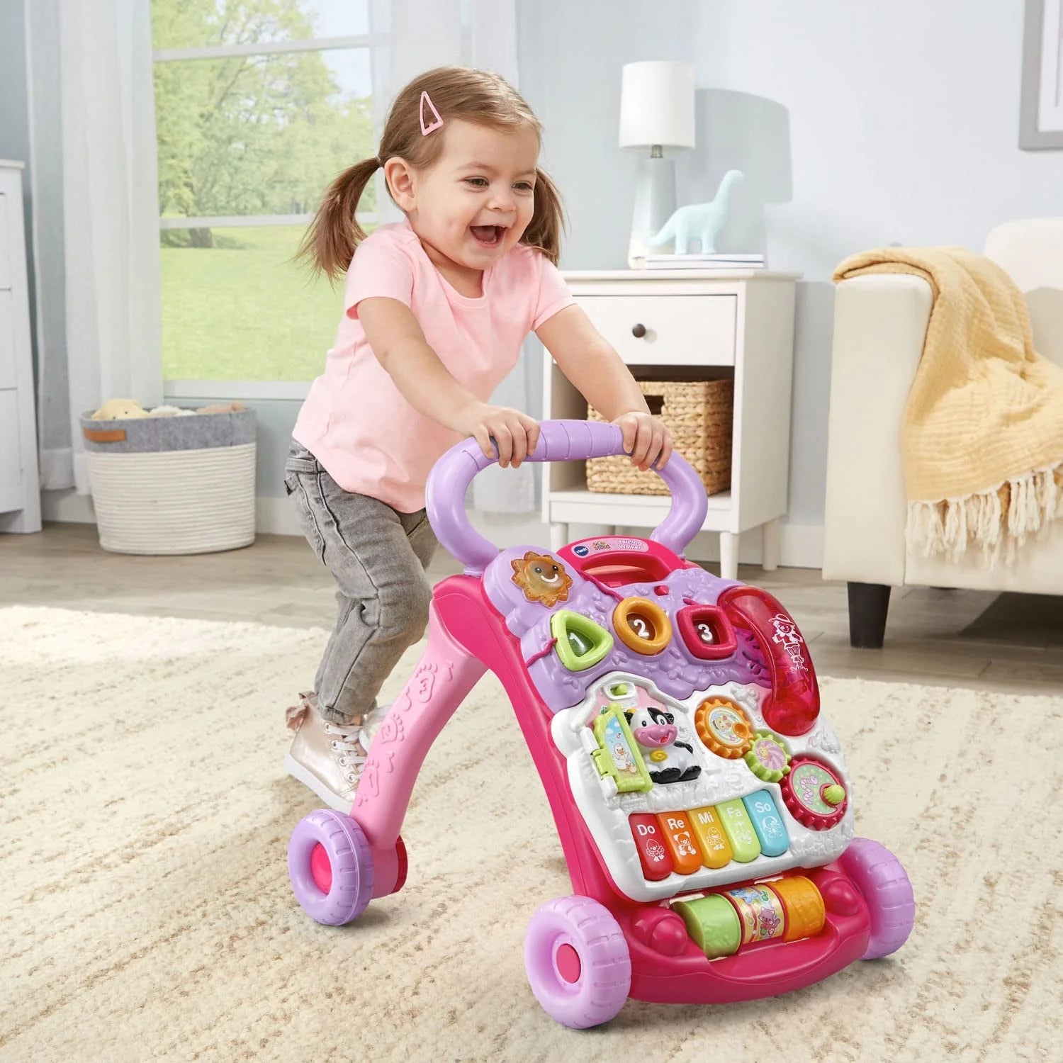 Sit - To - Stand Learning Walker, Pink - Baby Sessions