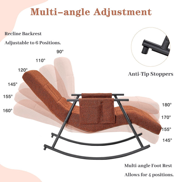 Teddy Upholstered Reclining Nursery Glider - Baby Sessions