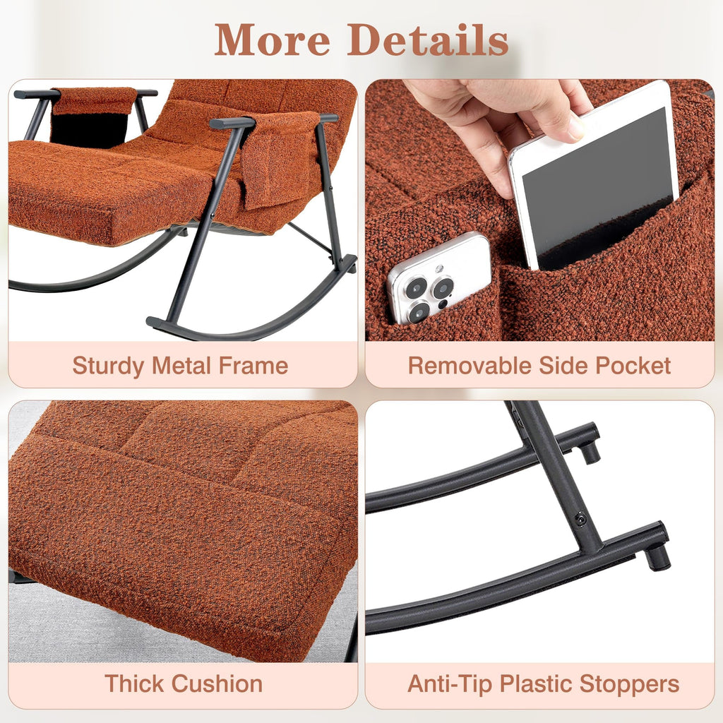 Teddy Upholstered Reclining Nursery Glider - Baby Sessions