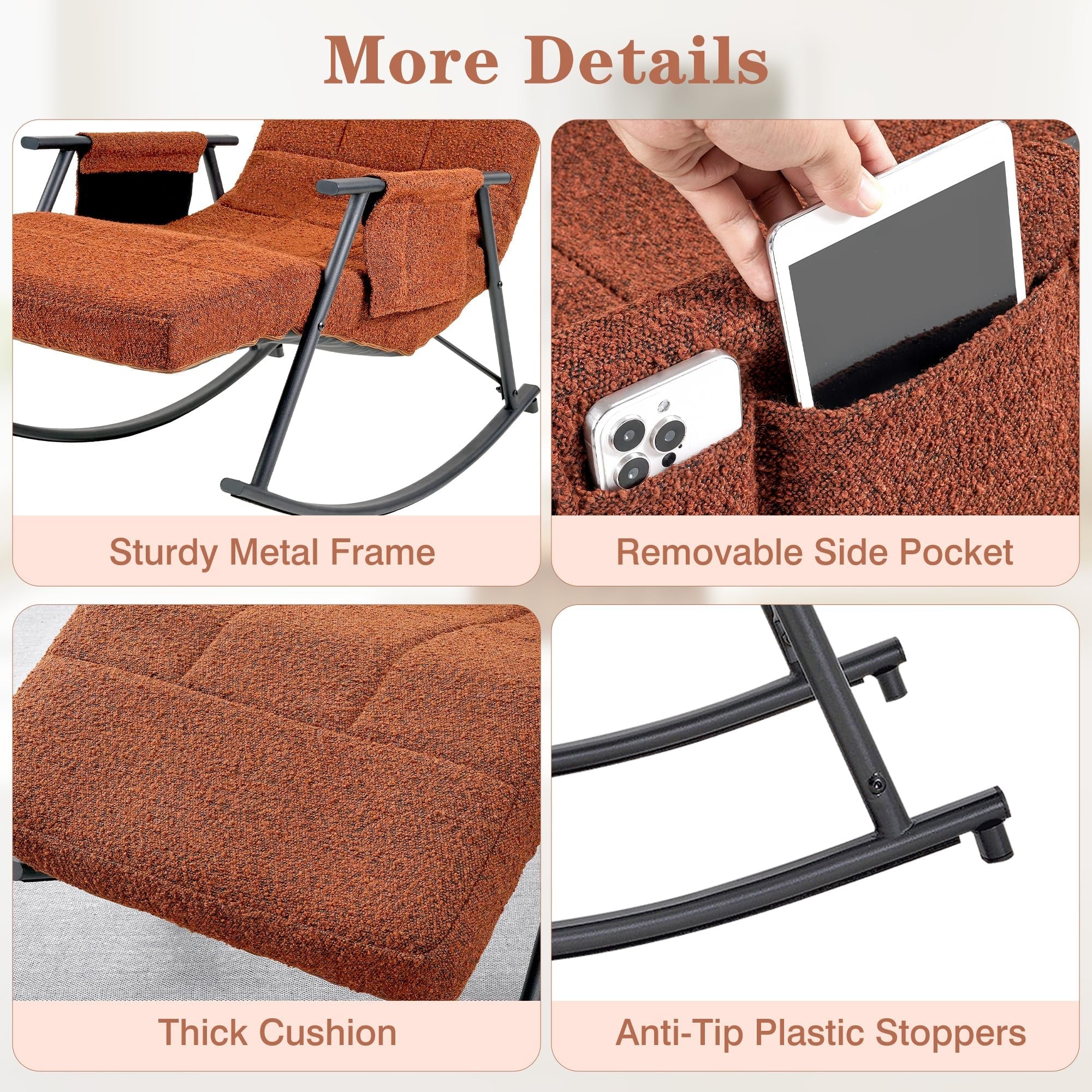 Teddy Upholstered Reclining Nursery Glider - Baby Sessions