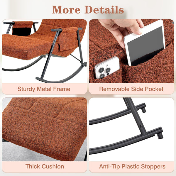 Teddy Upholstered Reclining Nursery Glider - Baby Sessions