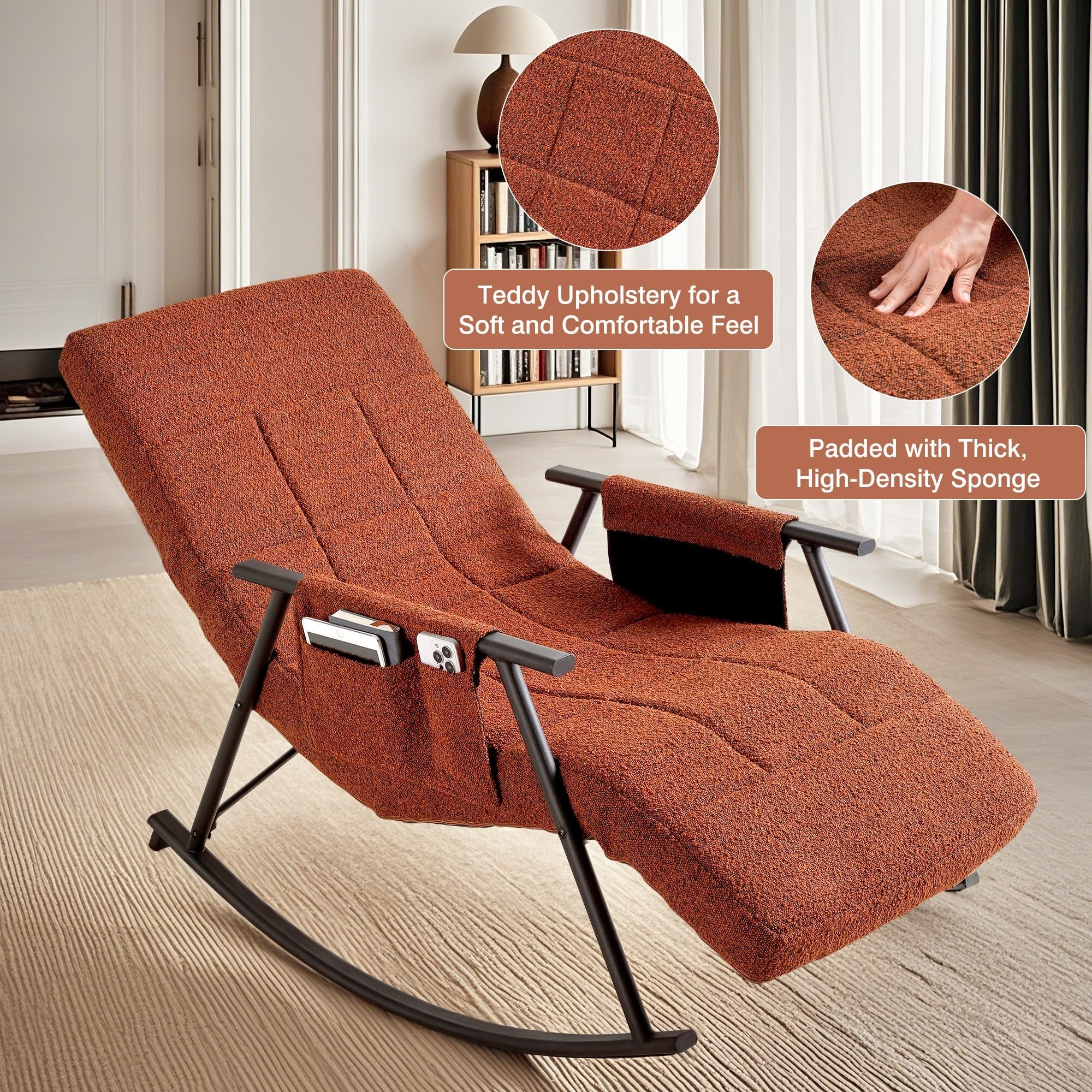 Teddy Upholstered Reclining Nursery Glider - Baby Sessions