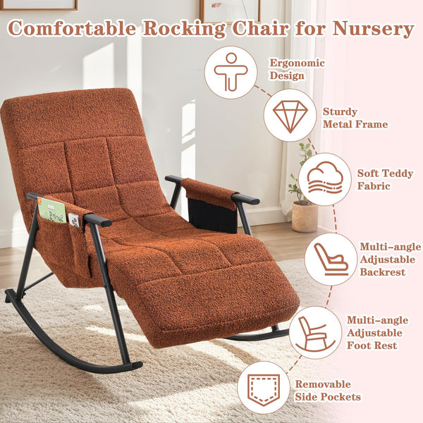 Teddy Upholstered Reclining Nursery Glider - Baby Sessions