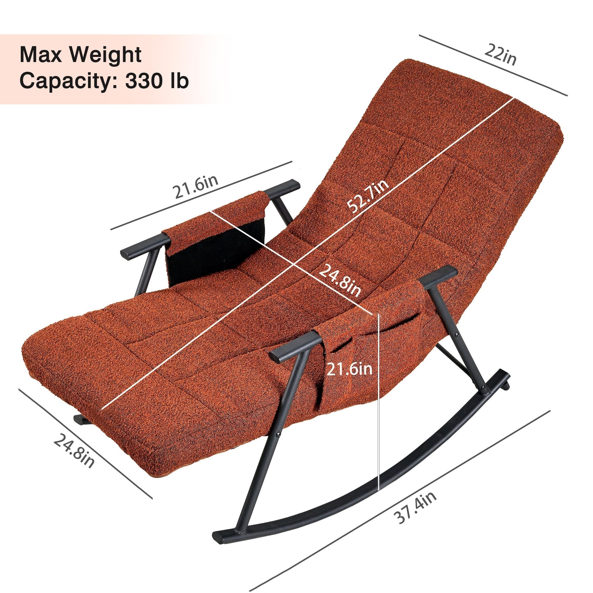 Teddy Upholstered Reclining Nursery Glider - Baby Sessions
