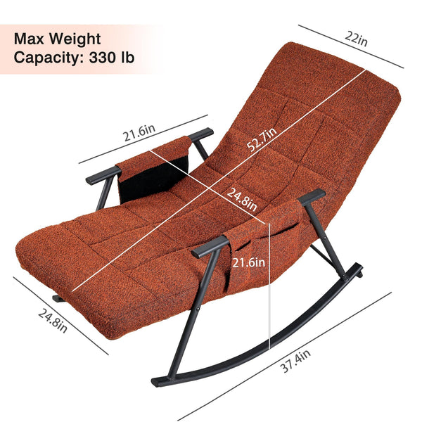 Teddy Upholstered Reclining Nursery Glider - Baby Sessions