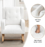Teddy White Wingback Rocking Chair - Baby Sessions